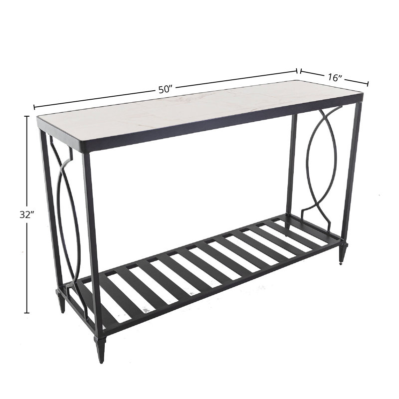 Kensington Outdoor Rectangle Buffet & Console Table, Graphite, Urban Shift