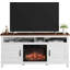 Meuble télé 63 po, centre de divertissement avec foyer électrique et portes d'armoire 63 po-1611071693