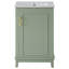Petit meuble-lavabo moderne de 20 pouces avec lavabo en céramique, rangement spacieux et porte à fermeture en douceur pour espaces compacts-126232836