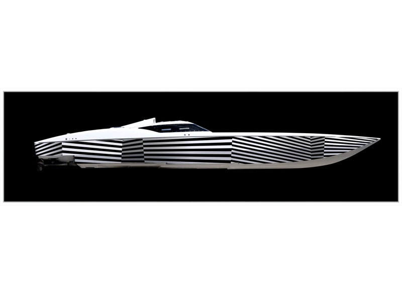Speed Boat Dazzle Camo Print by Mat Sanders
