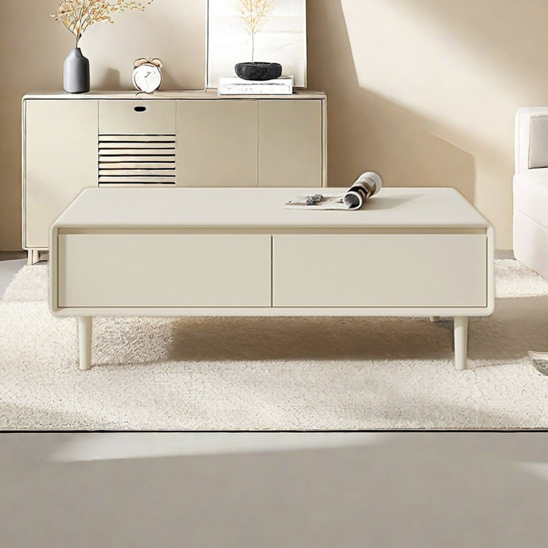 Table basse moderne avec pieds hauts, H 16,14 po x L 51,18 po x l 27,55 po