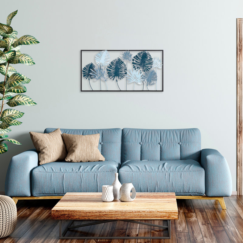 Hand-Painted Decorative Metal Wall Accessory, 16.1 x 31.9 x 2.0 inches | 100% Metal Construction, Lightweight at 3.2 lbs | Unique Art Piece for Home or Office Decor, Adds Style and Elegance to Any Space