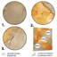 Gold Abstract Tile Mosiac Charm - Abstract Tile Metal Wall Art-614064505