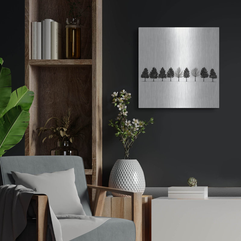 Art mural en métal luxueux «Tree Muster» par Decent Exposures, 24 po x 24 po