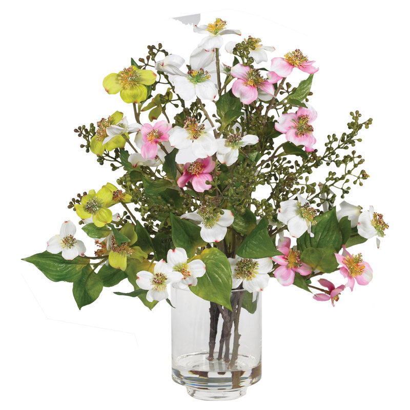 Arrangement floral mélangé à vase
