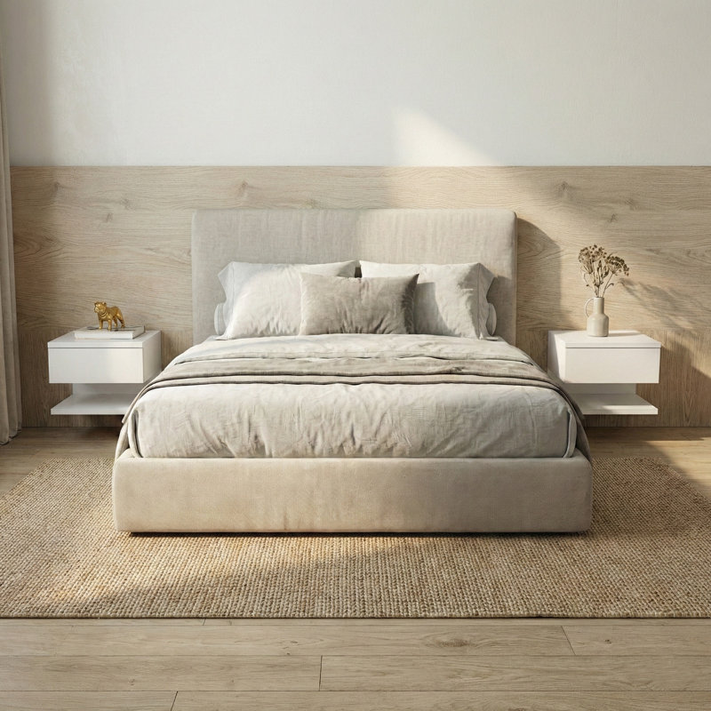 Vivid 17.7" Wide Nightstand Set of Two, White