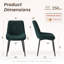 Chaise rembourrée moderne avec dossier capitonné et pieds en métal pour la salle à manger de cuisine-890027954