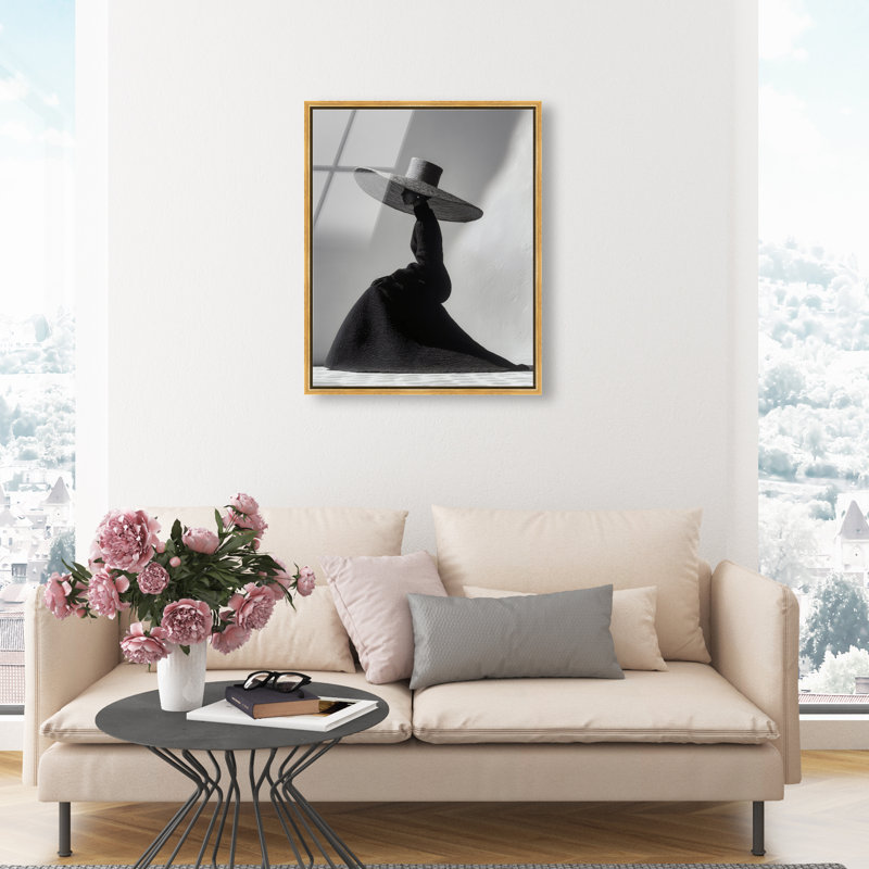 Monumental Modesty I Print, 31"H x 25"W, Gold Floater Frame