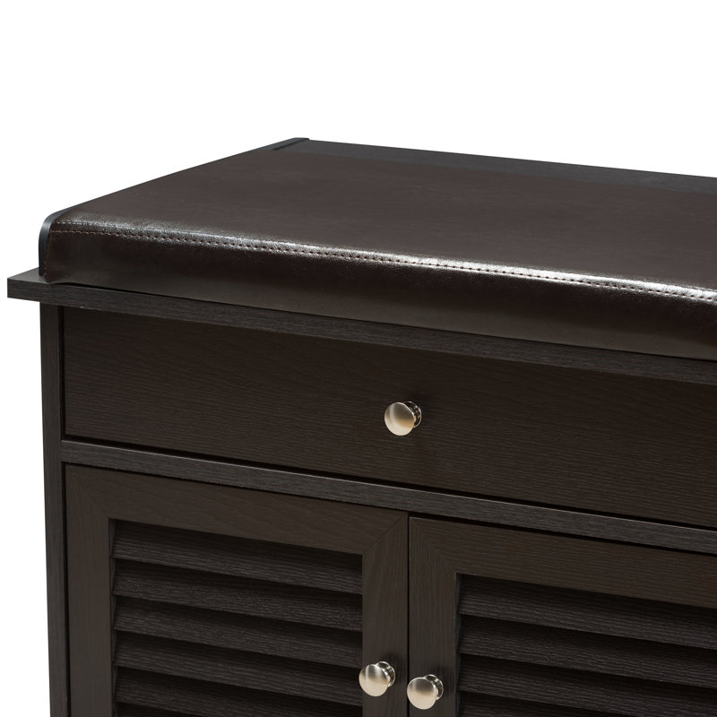 Fusaye Faux Leather Upholstered Storage Bench
