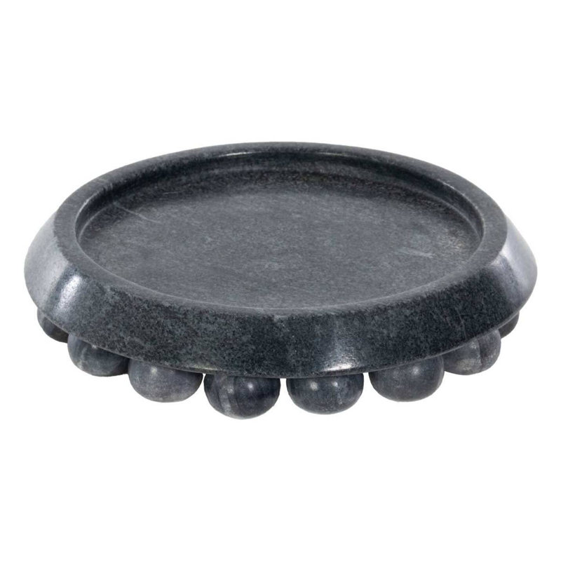 Handmade Marble Decorative Plate, Black