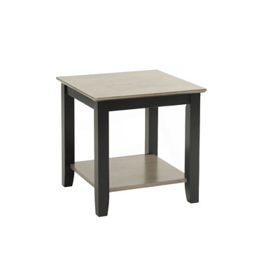 Modern Two Tone 1Pc End Table With Shelf