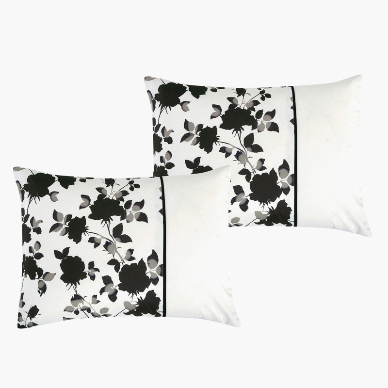 Ensemble d'édredon 7 pièces avec broderie et imprimé, microfibre ultra douce, 100% polyester, collection de literie toutes saisons