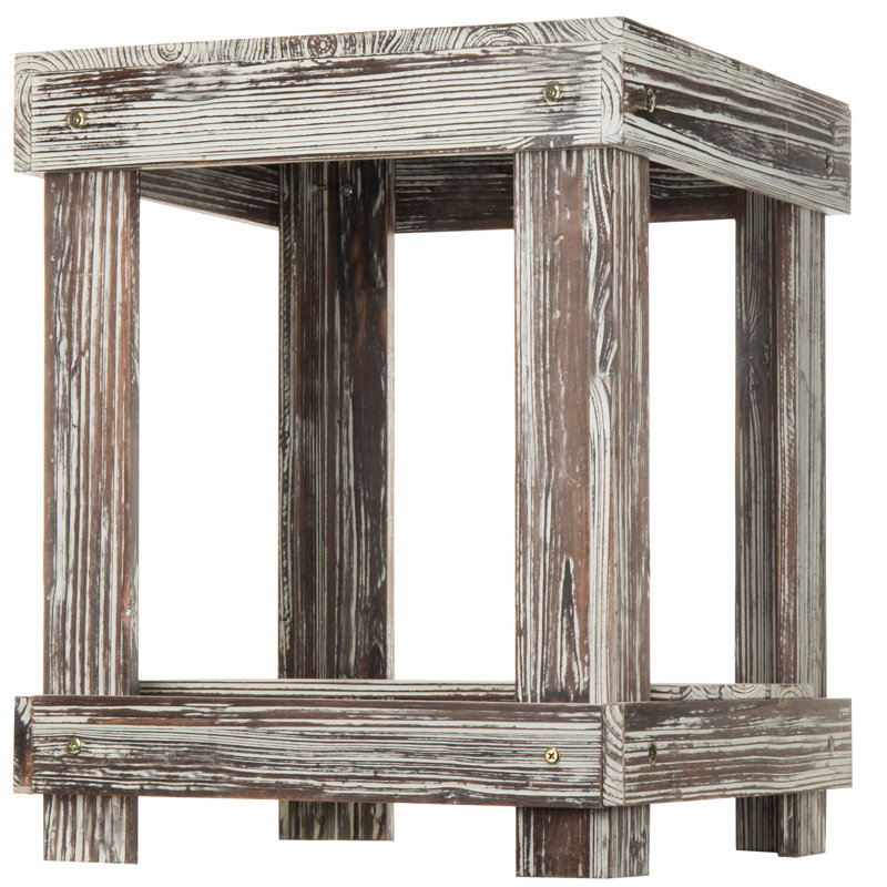 2 Tier Solid Wood Accent End Table