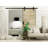 Black Rustic Arrow Design Non-Bypass Single Track One Door Hardware Kit(Doors Not Included)-33311656