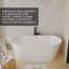 Baignoire de trempage autoportante en acrylique 67 po, baignoire autoportante blanche brillante avec drain chromé