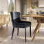 Ensemble de table de salle à manger extensible en placage de bois de 78 à 96 po avec 6 fauteuils à oreilles en chenille-1296197595