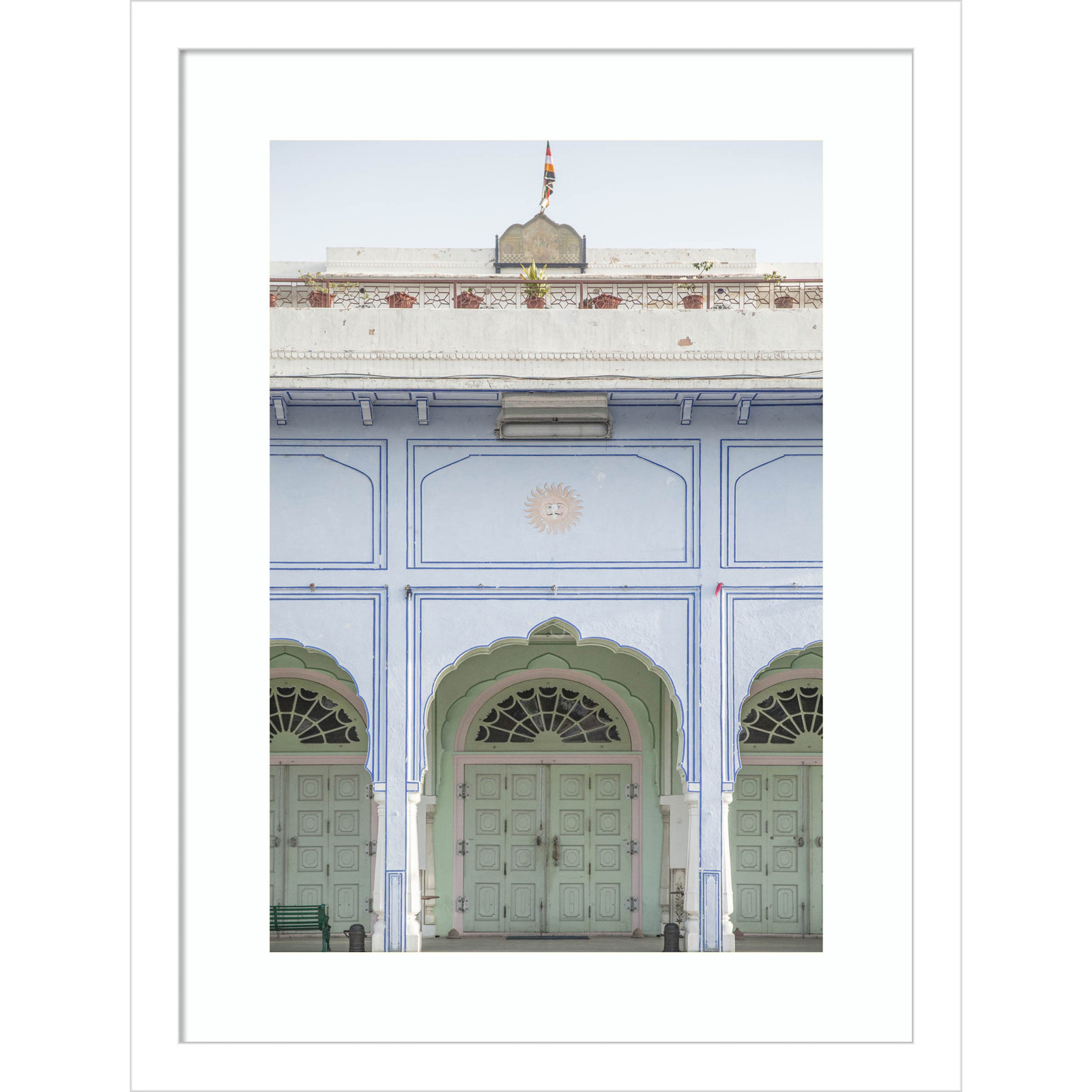 Sunshine Palace Print by Shot by Clint, White , 17" H x 13" W