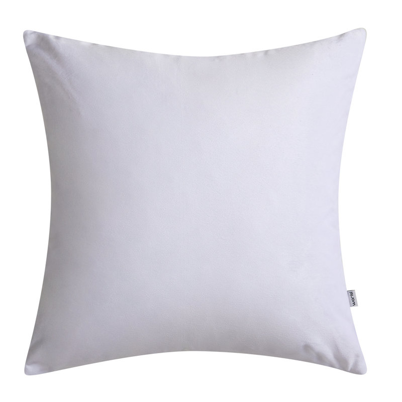 Plain Velvet Pillow Covers Velvet Throw Cushion, Apple Green, 20" H x 20" W