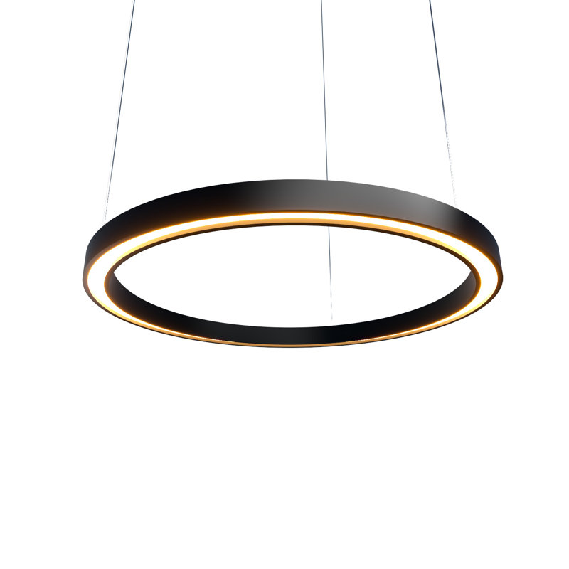 1 - Light Chandelier, Louro Freijó, 1.56" H x 31.2" W x 31.2" D