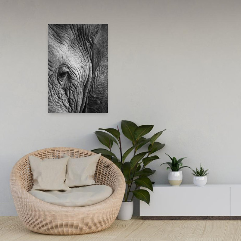 Art contemporain contemporain abstrait éléphant, H 24 po x l 16 po