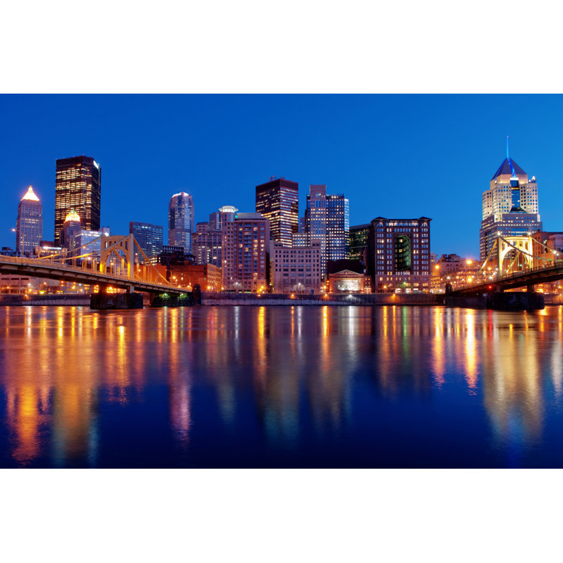 Foxhill Pittsburgh Skyline - Wrapped Canvas Print, 20cm H x 30cm W