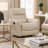 Cax Swivel Glider Manual Reclining Chair, Pull Tab, Taupe Brown Leather-119906970