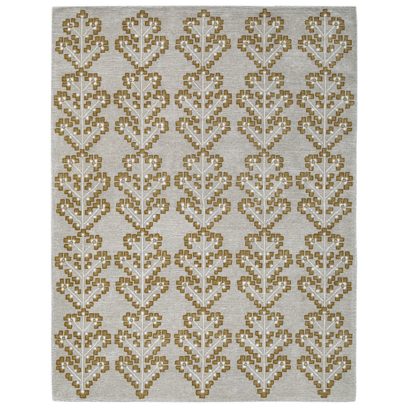 Tapis vert / jaune Verdant, Tapis de couloir 2 pi 6 po x 8 pi
