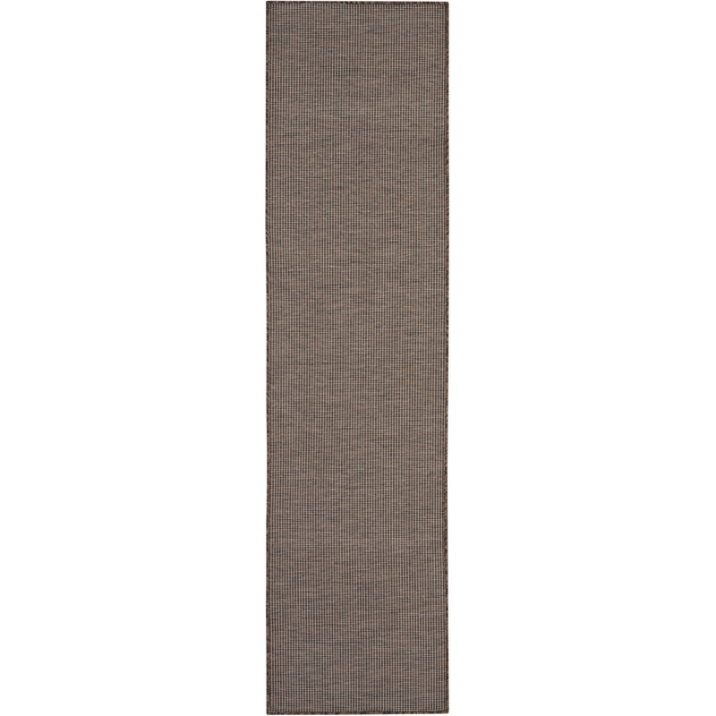 Tapis terre cuite intérieur / extérieur Lillehammer, Tapis de couloir 2 pi x 6 pi, Brun