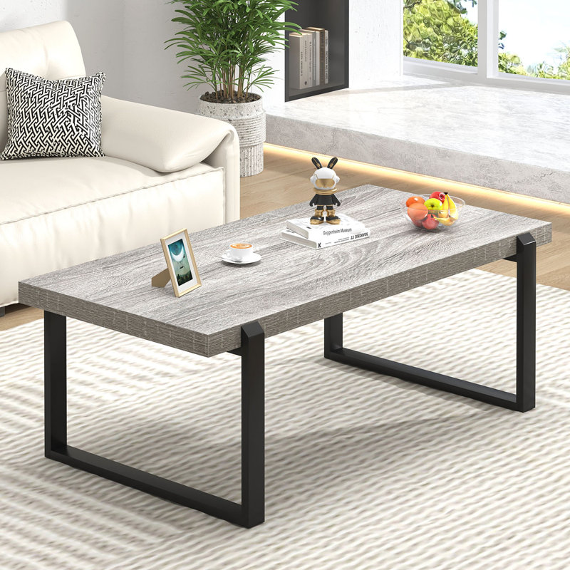 Table basse 44 po Hulstein, 17" H x 44" W x 23.6" D, Gris clair