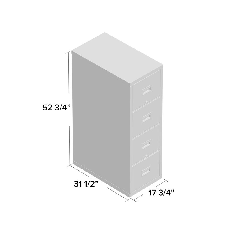 Classeur vertical 4 tiroirs Patriot, Parchemin, L 17,69 po