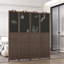 4 clôtures d'intimité, hauteur 67 po, brun noyer avec tableau noir pour écran de chambre pliable, 4, 5,5 pi