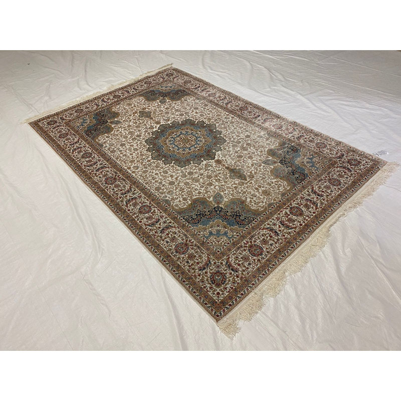 Tapis contemporain moderne touffeté à la main 5X8, Rectangle 5 pi x 7 pi 6 po