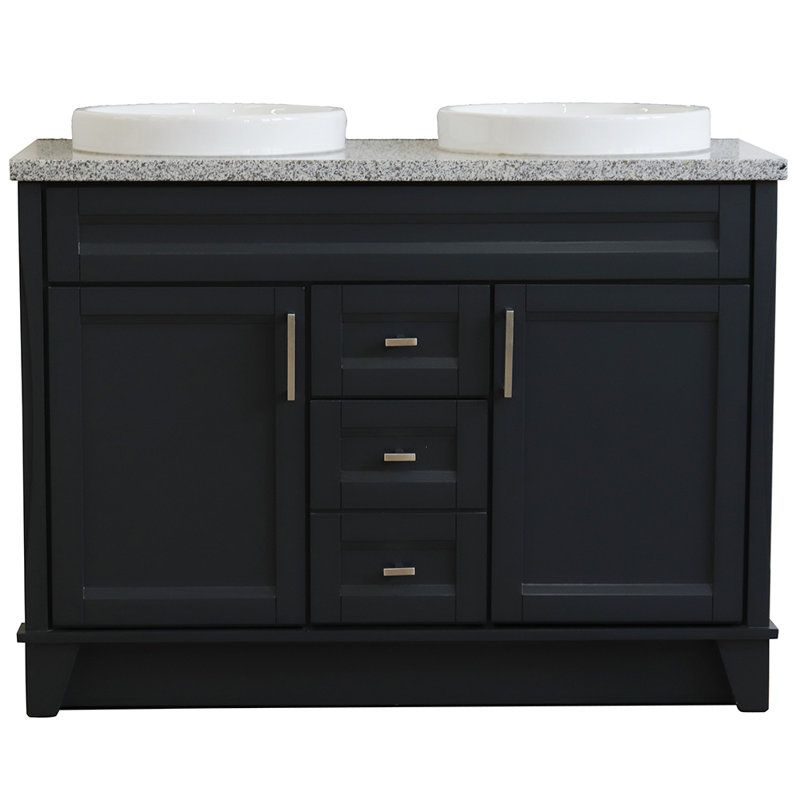 Ensemble de meuble-lavabo double 49 po Rouleau, Gris