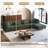 5 - Piece Upholstered Green Corduroy Modular Sectional with Pillow Back and Removable Ottoman-994786023