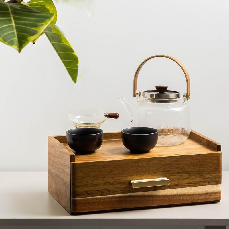 Acacia Tea Bag Storage Container