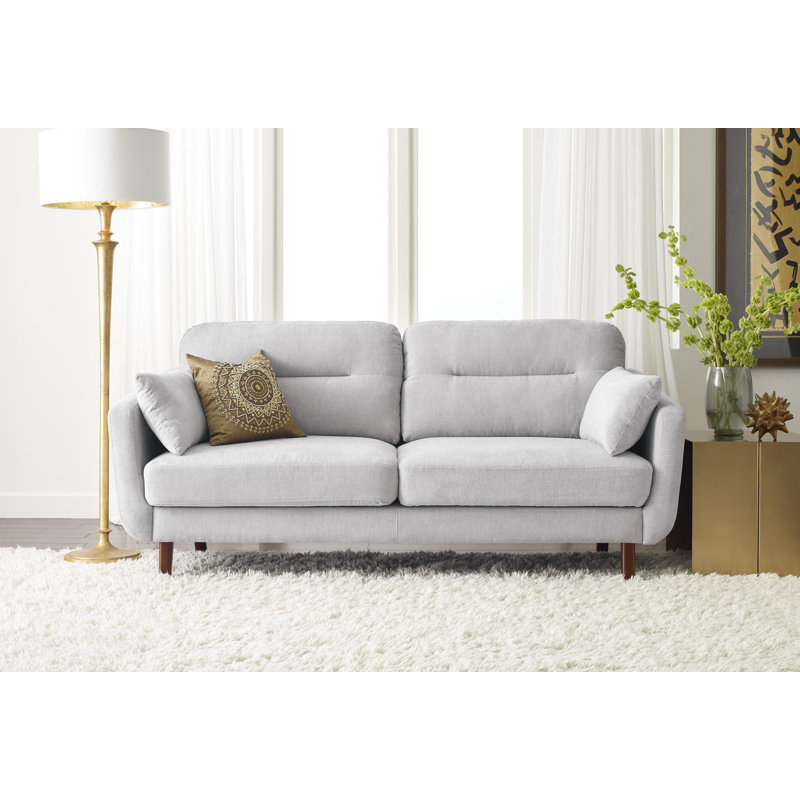 Serta Sierra 61" Flared Arm Loveseat, 35" H x 61" W x 32" D, Smoke Gray