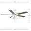 AirPro 52 po Ventilateur de plafond d'intérieur transitionnel blanc avec pales au fini bois antique-106553219