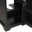 Meuble-lavabo de 20 po avec lavabo, armoire de salle de bain avec porte à fermeture douce, support de rangement et tablette réglable, noir