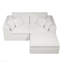 Siège modulaire modulaire pour canapé, canapé rembourré et compressé pour le salon, la chambre à coucher, un appartement, aucun assemblage requis, combinaison libre de 3 pièces, tissu en velours côtelé moelleux