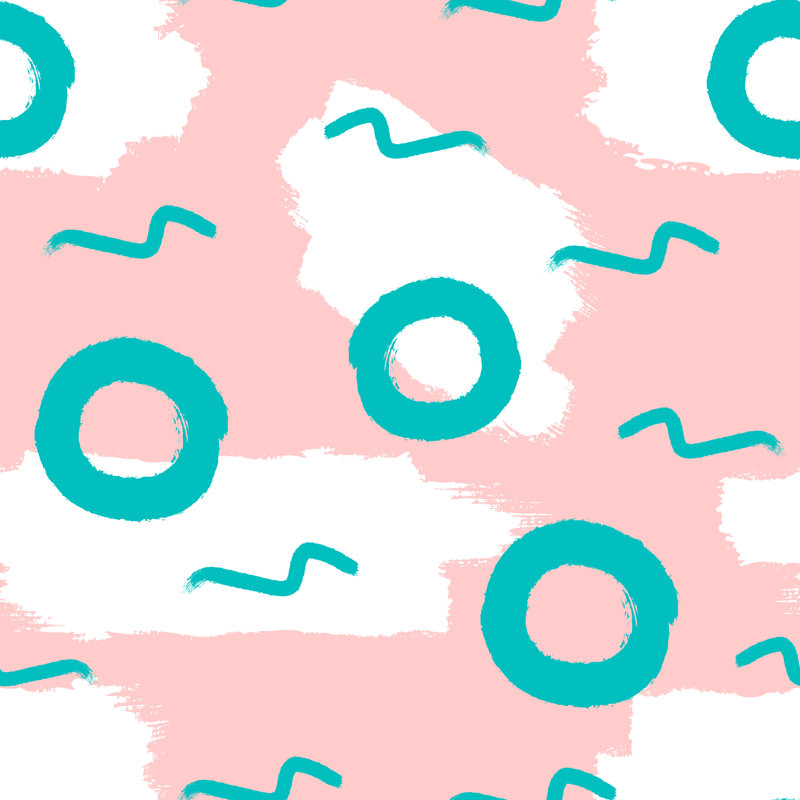 Abstract Cute Seamless Pattern by Anna Erastova - Wrapped Canvas Print, 122cm H x 122cm W x 3.8cm D