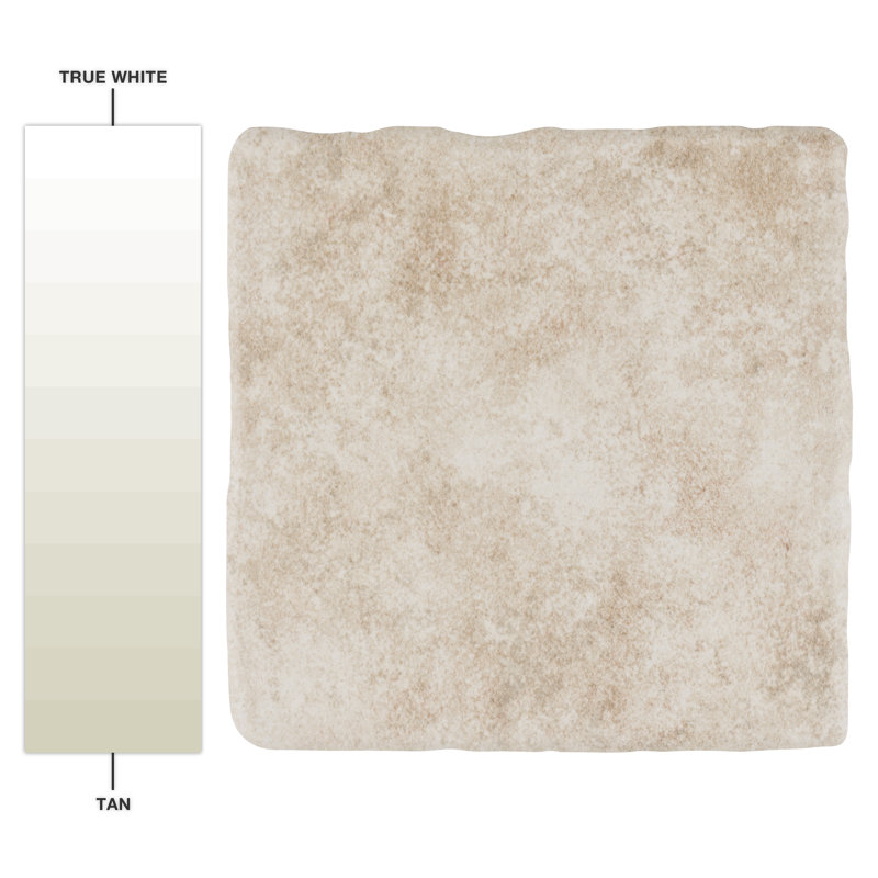 Costa 8" x 8" Ceramic Wall & Floor Tile, Beige