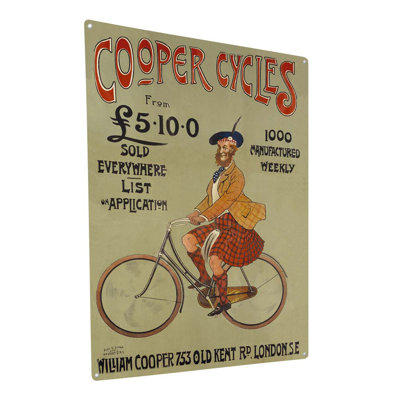 «Cooper Cycles», impression sur métal