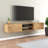 Plemons Modern Floating TV Stand – Minimalist Wall Mounted Media Console with Storage for TVs up to 80", Brown Wood Finish-930187308
