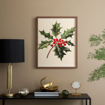 Art des Fêtes de Noël - série 2 - CCXLV, reproduction encadrée - bois massif