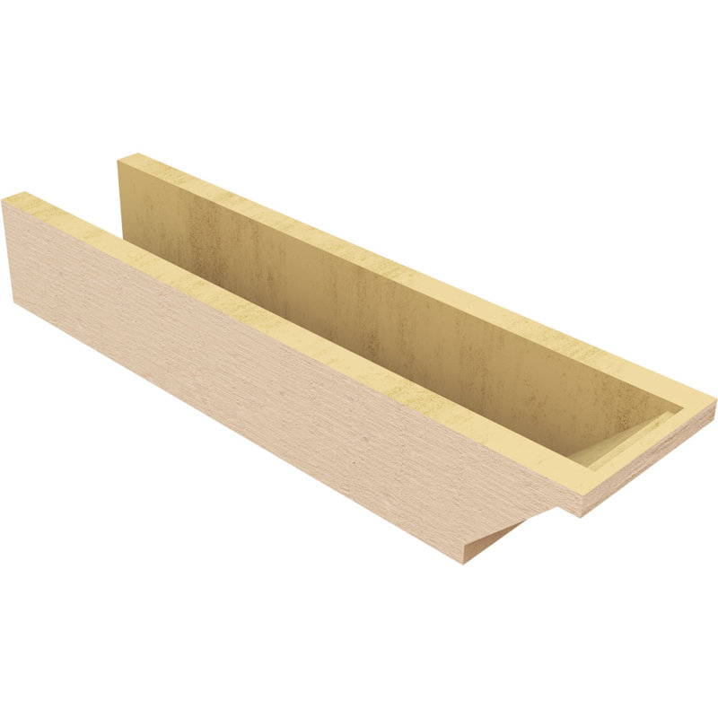 Burlington Woodgrain TimberThane Rafter Tail, Primed Tan, 4" H x 24" W x 6" D