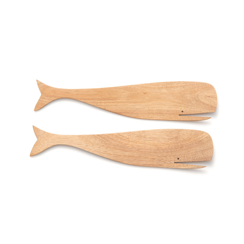 Ensemble de 2 couverts à salade Acacia Whale