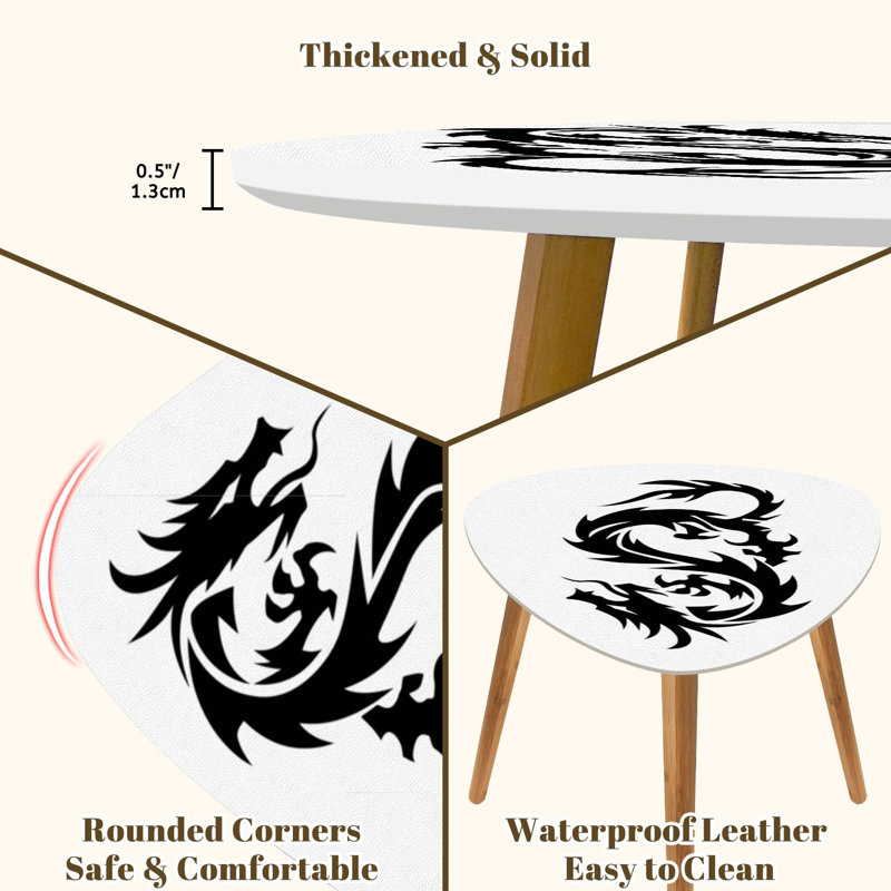 Ensemble de 2 tables basses gigognes blanches