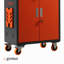 Armoire industrielle en métal pour PC avec armoire de sécurité mobile à cristaux liquides, gris orangé, convient aux moniteurs de 27 pouces ou moins
