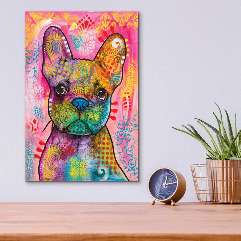 «Frenchie» par Dean Russo, H 16 po x l 12 po x P 0,13 po