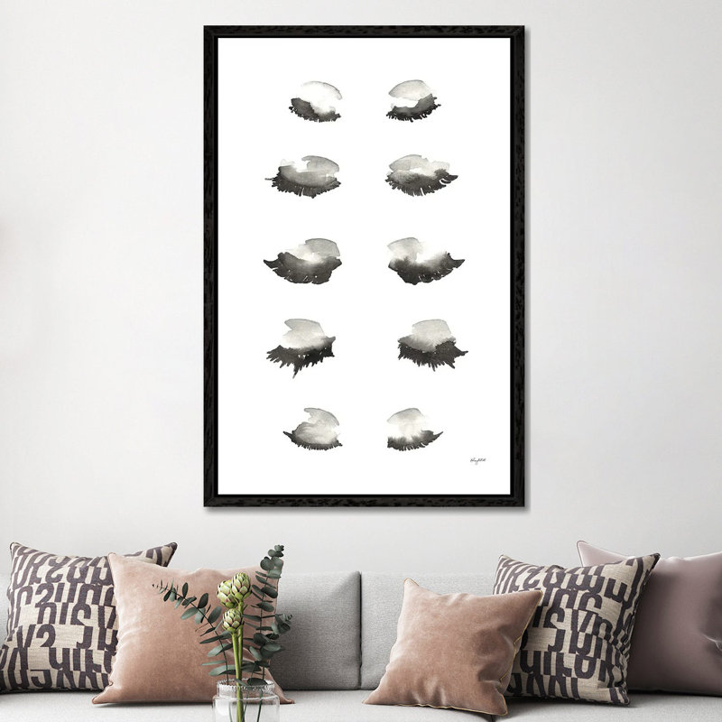 Blue Abstract III by Kelsey McNatt - Print on Canvas, Black Framed, 66.04 cm H x 45.72 cm W